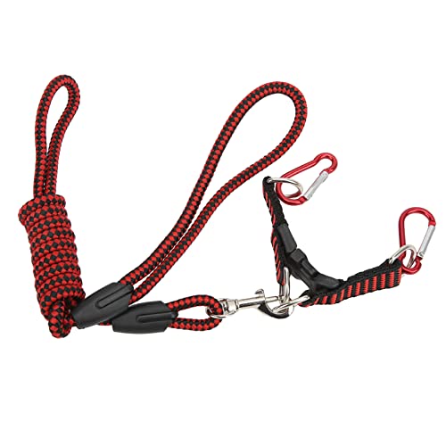 Drfeify RC Car Nylon Traction Rope, Heavy Duty Winch Recovery Strap with Aluminum Hooks, for 1/5 1/8 /10 Scale Remote Control Cars and Model Toys (Red)