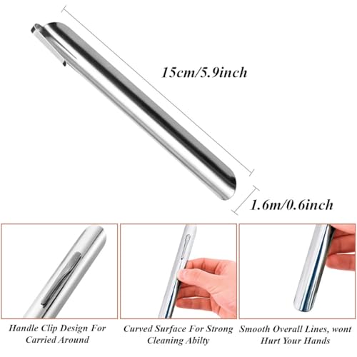 PLABBDPL 1pcs Eleganter Tischkrümelentferner - Tischkrümel adé! Für Esstische, 15cm, mit Metall-Clip, Ein Must-Have Accessoire