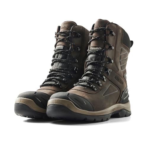 BL&Aring;KL&Auml;DER 2257 Elite 8' Safety Boot &ndash; Brown - Full-Grain Leather, Composite Toe, Waterproof...