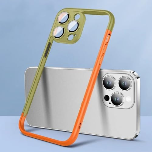 Étui de pare-chocs iPhone 14 Pro Max fini les rayures grâce au cadre double couleur