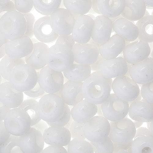 Preciosa Czech Seed Beads 32/0 (8mm) Chalk White - 250g Bulk Bag Beads for Jewelry Making and Crafts