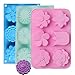 3PCS 6-Cavità di Figura del Fiore della Torta del Silicone Stampi Silicone Flower Soap Mold fondente di figura che decora Ice Cube Vassoi per Homemade Cupcake Torta al cioccolato
