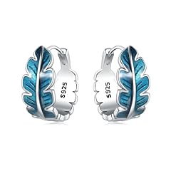 Silver,0.71in-Blue Feather