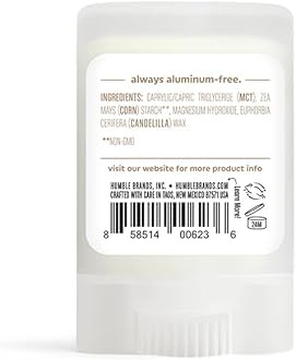 HUMBLE SIMPLE AND TRUE. BRANDS Aluminum-Free Deodorant, Vegan Cruelty- free, Formulated for Sensitive Skin, Sensitive Unscented Deodorant Full & Travel Pack