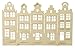 Produktbild Pebaro 848/3 Holzbausatz Giebelhäuser, 3D Puzzle, Modellbausatz, Basteln mit Holz, Holzpuzzle, Bastelset, vorgestanzte Holzplatte, ausbrechen, zusammenstecken, fertig, Geschenkidee, Weihnachtsdeko