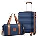 COOLIFE 55×40×20 Cabin Suitcase+40x25(36)x20cm Expandable Ryanair Cabin Bag
