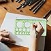 Circle Templates Geometric Drawings Templates Drafting Stencils Measuring Tools Template Artist Design Drawing Aid Tool Circle Templates Measuring Geometry Ruler Drafting Stencils, 2 Pack