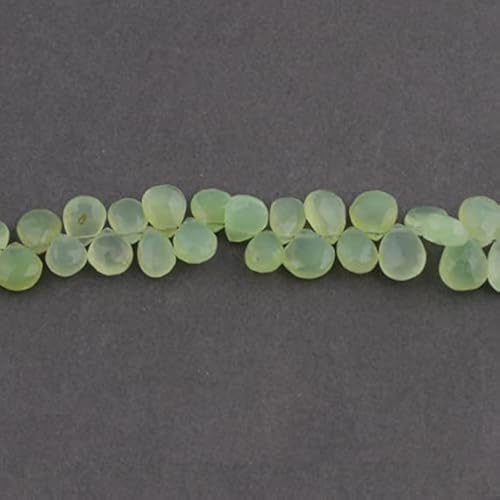 Perles briolettes calcédoine verte pour fabriquer vos bijoux bohèmes chic