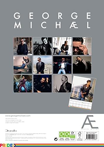 Danilo Promotions George Michael Calendar 2023 A3 Wall Calendar Gift Present with Organising Stickers