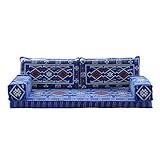 mysticalanatolia Arabic Majlis Sofa – 75x27x4 in Floor Seating Convertible Guest Mattress Moroccan Traditional Bohemian Furniture Loveseat Jalsa