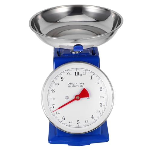 GLEAVI Balance De Cuisine Mécanique : Balance Vintage En Acier Inoxydable De 10 kg Avec Plateau Amovible Pour La Cuisson, La Préparation Des Repas Et Un Affichage Facile À Lire.