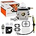 HUZTL C1U-K54A Carburetor Repower Kit Air Fuel Filter Gasket for 2 Cycle Mantis 7222 7222E 7222M 7225 7230 7234 7240 7920 7924 Tiller Cultivator Echo