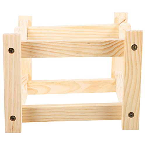 Soporte moderno para botellas de vino de madera natural miniatura 1