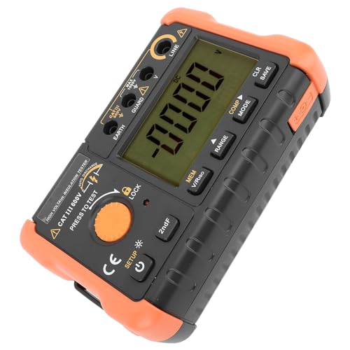 Megohmmeter Isolationstester 100V-1000V Widerstandsmessgerät 1,3mA Überlastschutz, 0,00-100GΩ für die Wartung Elektrischer Geräte