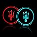 Auto sport 2PCS LED Cup Holder Mat Pad Coaster with USB Rechargeable Interior Decoration Light (Maserati)
