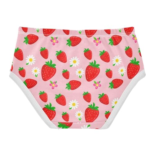 Fruit Strawberry Flowers Floral Pink Toddler Girls's Underwear 2T 23018922