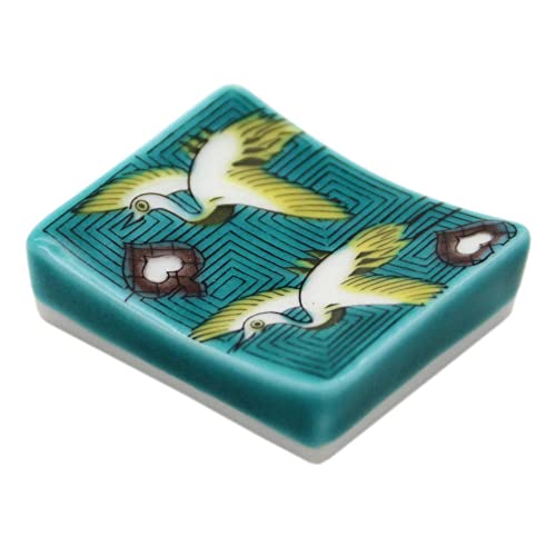九谷焼 青郊窯 箸置き 各種 HC-01-30 ? 磁器 3.8cm×3cm×1cm カトラリーレスト 食卓小物 人気 ギフト 贈り物 石川県 金沢 北山堂 ? (鶴 HC-03)