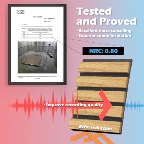 Art3d 2-Pack 94.5" x 24" Acoustic Wood Panels for Wall, 31 sq.ft Soundproof Wood Slat Panels, 3D Fluted Sound Absorbing Paneling for Interior Wall Decor, Living Room, Bedroom - Red Oak by Art3d - Image 2