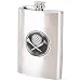 8oz Stainless Steel Flask with Embossed Golf Emblem