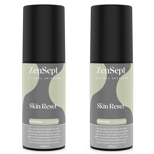 ZenSept Skin Reset Skin Cleanser, Hypochlorous Acid Spray– Premium Revitalizing Face Cleanser for All Skin Types – PH Neutral, Rosacea Treatment for Face Prevents Breakouts – Natural Soothing x2