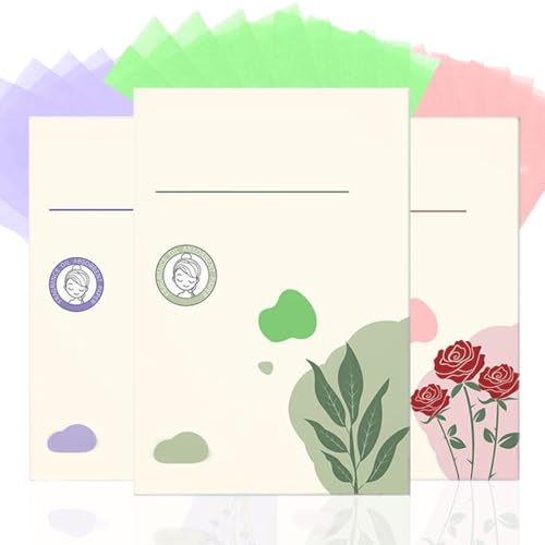 JEYORZY 300 Piezas Hoja Secante de Aceite, de Papel Secante para Piel Grasa Papel Secante Duradero Hojas Absorbentes de Aceite para Eliminación de Absorbencia de Aceite Facia(Mujer y Hombre)