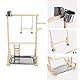 TiSkying Papagei Vogel Spielplatz, Papageien Playstand Papageien Spielstand Vogel Spielplatz Holz Barsch Gym Vogelständer Laufstall Leiter mit Feeder Cups Nymphensittiche,