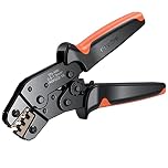 Non Insulated Crimping Tool, Preciva 0.5-1.5mm²/22-16 AWG Crimping Tools, with Ratchet Machanism, Perfect Crimping for Electronic Jobs, Wire Crimper Only Without Accessories