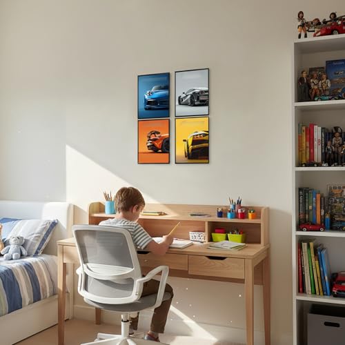 Lot 4 Posters Supercars A4 Toile 20x30 cm HIVTE