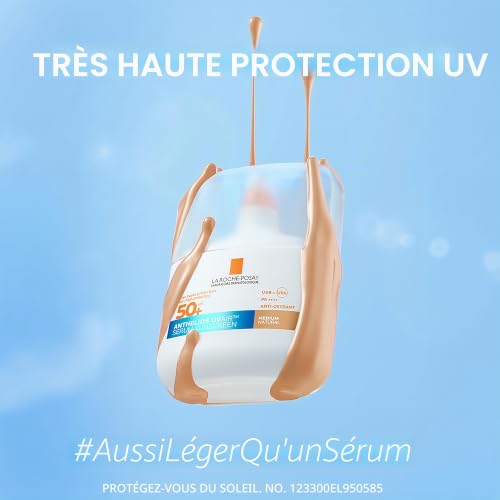 LA ROCHE-POSAY, Anthelios UVAIR Sérum Solaire Teinté Medium SPF50+, 50ml