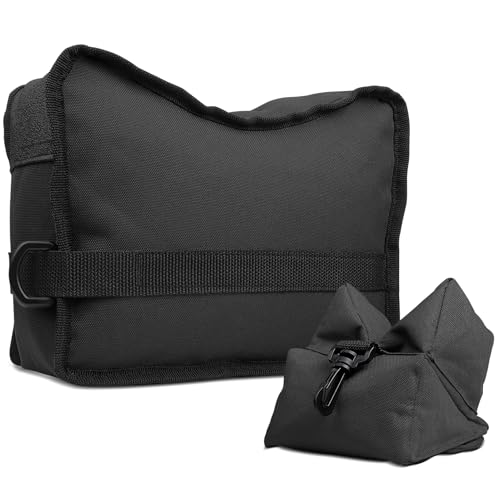 Fyland Outdoor Gewehrauflage Schießsack - Rest Taschen 900D Vorne Hinten Unterstützung Sandsackhalter Luftgewehr Rest für Gewehr Jagd langlebig und Wasserdicht (Black)