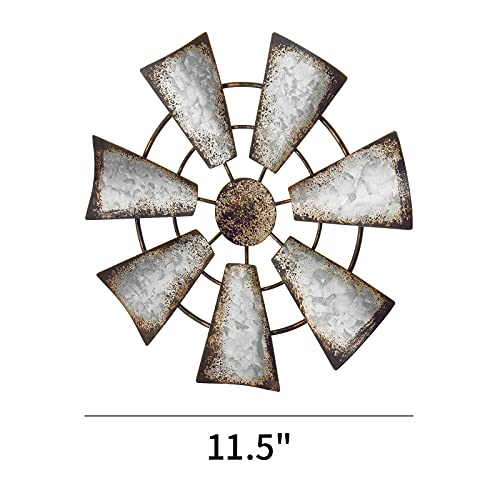 Mkono 11.5" Small Farmhouse Windmill Wall Decor Rustic Iron Wall Hanging Decoration Metal Wall Art Ornament For Bedroom Nursery Living Room Dorm Home #TOP5