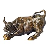 Authentique sculpture inspirée du Taureau de Wall Street – Inspirée du célèbre taureau de Wall Street à New York, cette sculpture en bronze symbolise la force financière, la détermination et la prospérité. Un objet de décoration intemporel pour les investisseurs, les entrepreneurs et les chefs d'entreprise.