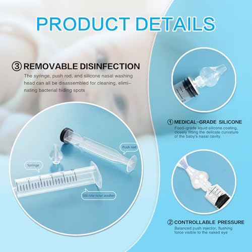 4 Stück Nasensauger Baby,nasensauger Babyspritze,Baby Nasensauger,Nasendusche Baby,Nasenspülung,Nasenspülung Baby,Nasensauger,Tragbarer Wiederverwendbarer nasendusche,weiß,10ml