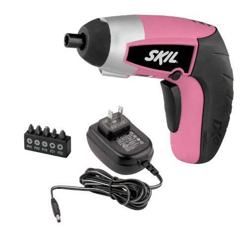 SKIL 2354-06 iXO Power Screwdriver with 5-piece Bit Set, Pink