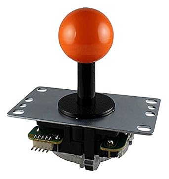 Sanwa Denki JLF-TP-8YT-SK-O Board Type Joystick Lever, Orange