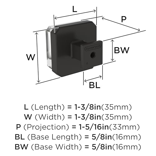 Amerock Glacio 1-3/8 inch (35mm) Length Clear/Black Bronze Cabinet Knob, BP36975CBBR by Amerock - Image 4