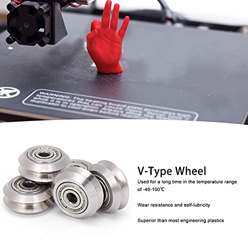 Rodas de impressora 3D, acessórios CNC 5mm ID V tipo polia com rolamento para Openbuilds