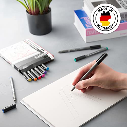 Marabu Graphix Fineliner Drawing Pens - Set Of 12 Fine Point Pens - 0.5Mm Water Based Fineliner Pens For Journaling, Sketching, Illustrating, Writing, Coloring, And Detailing #TOP1