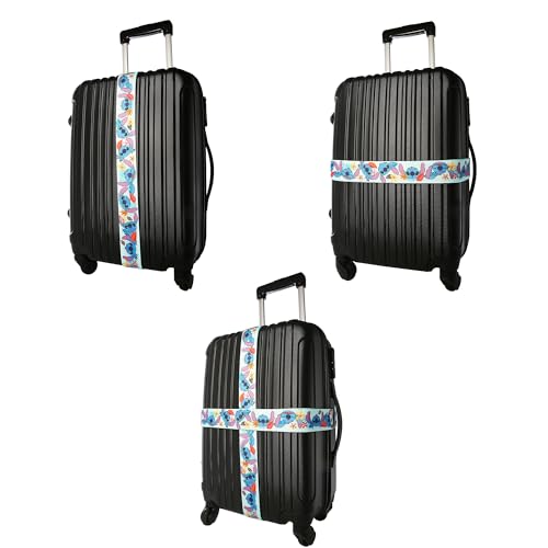 Disney Stitch Luggage Strap 2-Piece Set Officially Licensed, Adjustable Luggage Straps from 30'' to 72''4