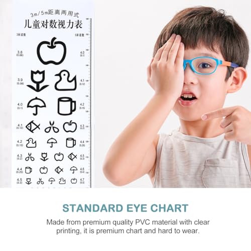 HOMOBABE Augendiagramm FüR Kinder 29.53X9.84 Zoll Standard Sehtafel FüR Visuelle SchäRfeprüFung Zuhause Schule Klinik