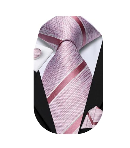 Image of Hi-Tie Men 63inches Tie Set Extra Long Necktie Paisley Tie Pocket Suqare Cufflinks Big and Tall Men Tie