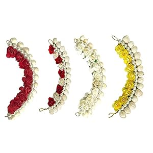 GadinFashion? Artificial Hair Gajra, Juda Gajra/Hair Accessories For Girls & Women, Multicolour (Pack-04)