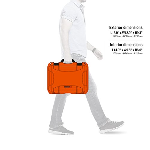 Image of NANUK 918 Pro Photo Kit Case, Waterproof Hard Case, Carry-On | 16.9 inch x 12.9 inch x 9 inch, Protects Cameras, Lenses, Drones & Sensitive Equipments During Travel, Padded Dividers, Lockable, Orange
