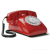 Opis Technology 60s Cable Telefono Fisso Vintage Anni 60, Rosso