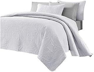Chezmoi Collection 3 Piece 118 by 106" Austin Oversized Bedspread Coverlet Set, King