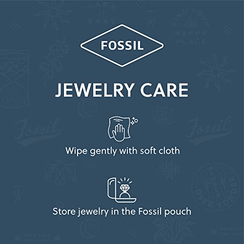 Image of Fossil Women's Gold-Tone Stainless Steel Pendant Chain Necklace for Women
