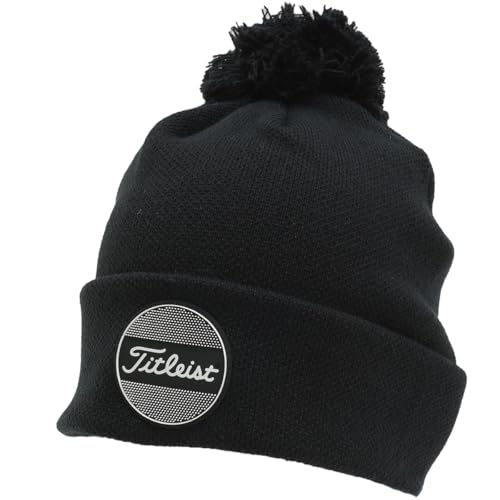 Titleist Boardwalk Pom Pom Beanie (Black, One Size) Golf Hat 2023