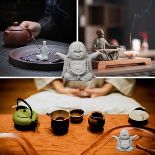 Estatua Buda de Piedra para Decoración Zen Interior miniatura 6