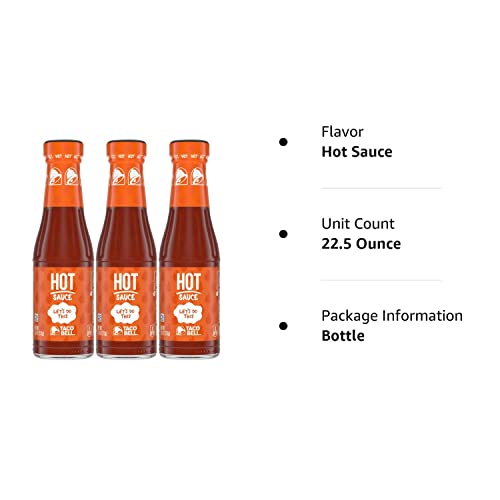 Taco Bell Hot Sauce, 7.5 Oz, 3 Pk #TOP3