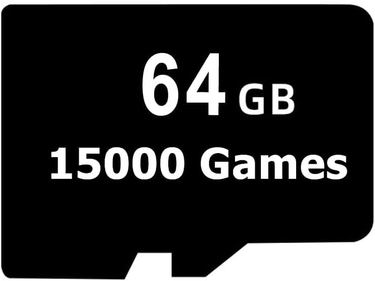 SD Card with Built-in Games for Powkiddy RGB20S Handheld Game Console (SD Card 64G 15000 Games)